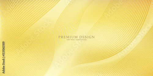 Contemporary technology cover design. Gold background with geometric pattern, and gold (guilloche curve). Premium gold vector technology background for business templates, digital certificates