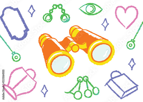 Vintage hand-drawn vector illustration set of car tools and travel equipment icons