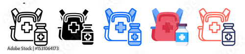 Medical Bag Icon Multiple Style