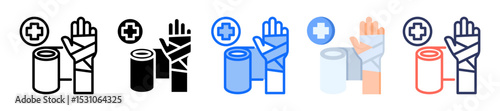 Bandage Roll Icon Multiple Style