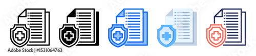 Health Shield Icon Multiple Style