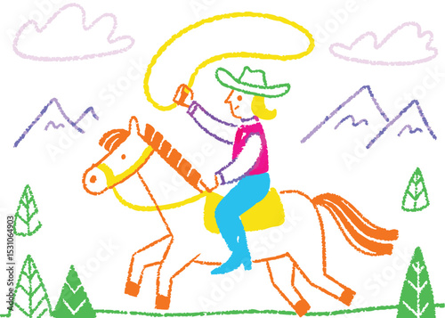 Girl with a bag having fun in the park, a joyful cartoon illustration of a person