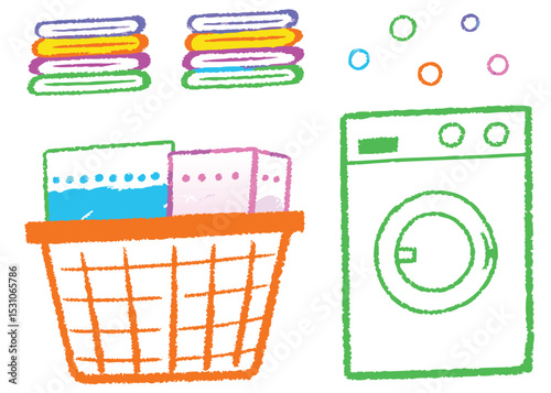 Washing machine icons for online shopping, vector symbols for web design