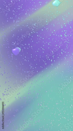 Green and purple abstract background with raindrop effect, Pastel aurora borealis digitally created. Ideal for whimsical designs, dreamy landscapes, fantasy illustrations, and enchanting backgrounds i