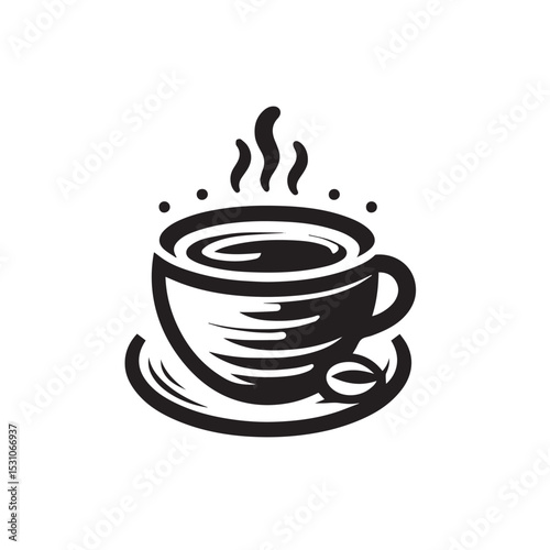 vector icon or logo of a cup of coffee