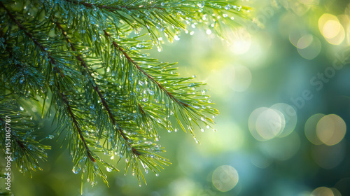 Winter Pine Branches – Soft Bokeh & Frosty Needles