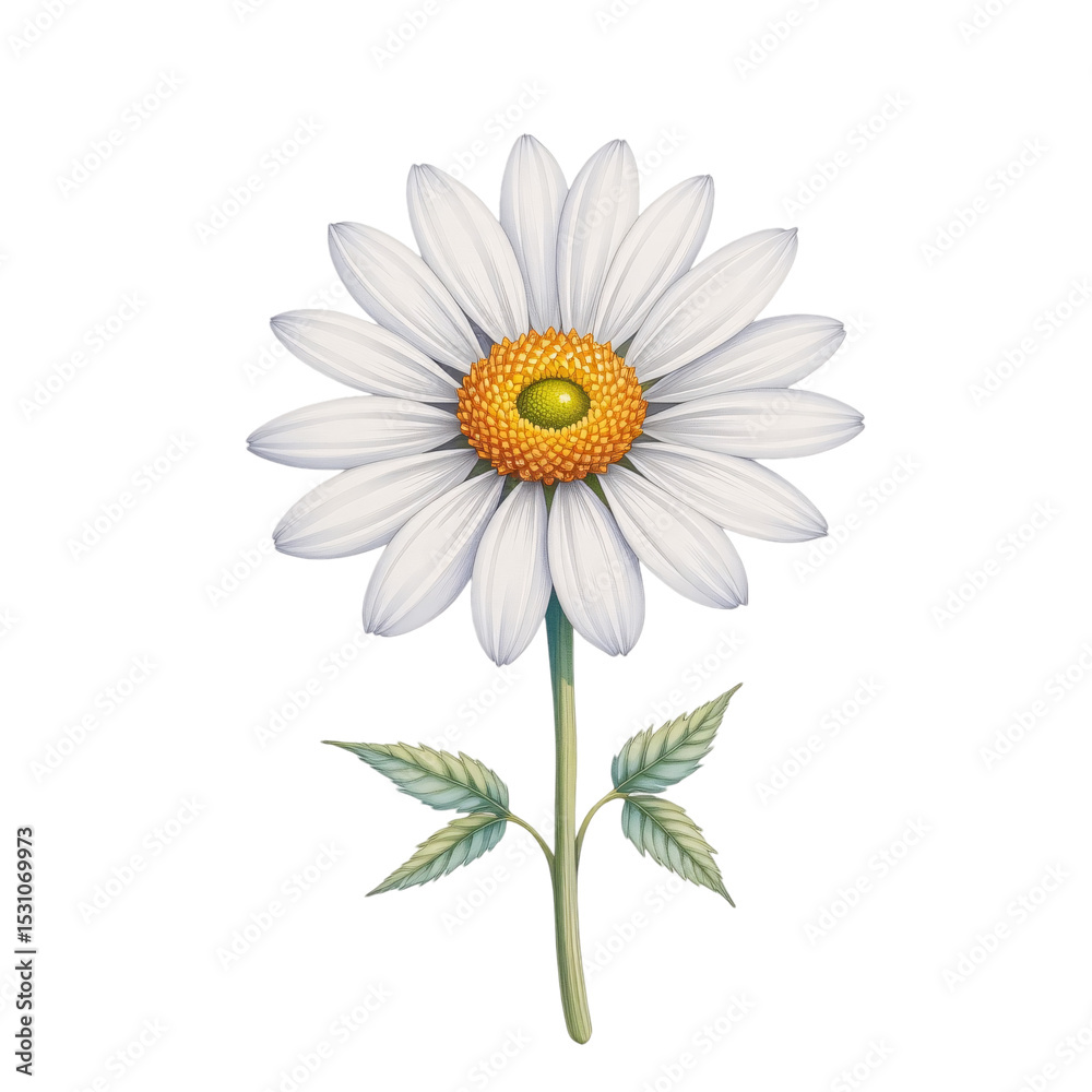 Fototapeta premium Captivating daisy flower nature's beauty botanical illustration floral artwork vibrant colors close-up view serenity concept