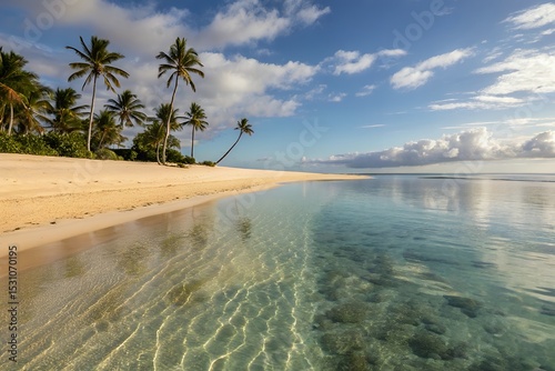 Crystal Clear Water and Sandy Beach Paradise A Tropical Getaway
