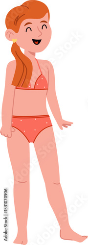 Smiling Girl in Swimwear