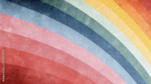 rainbow stripe background with textured grain effect, retro mood