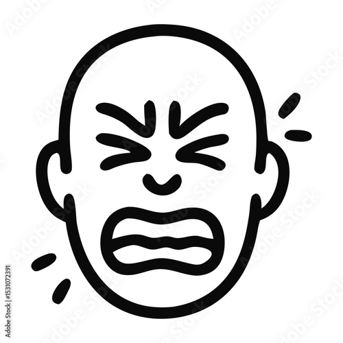 Intense Facial Expression: The raw and unfiltered emotion of frustration, as lines etched across the face, capturing the intensity of inner turmoil.