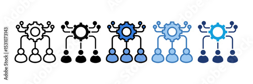 Resource Allocation Icon Element For Design