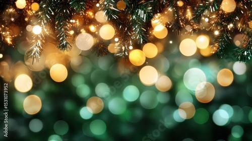 A beautifully decorated Christmas tree adorned with glimmering lights and ornaments exudes a festive spirit, creating a warm, joyful atmosphere of celebration during the holiday season.