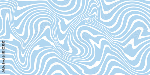 Abstract background seamless pattern with colorful waves. Trendy vector illustration in retro psychedelic style