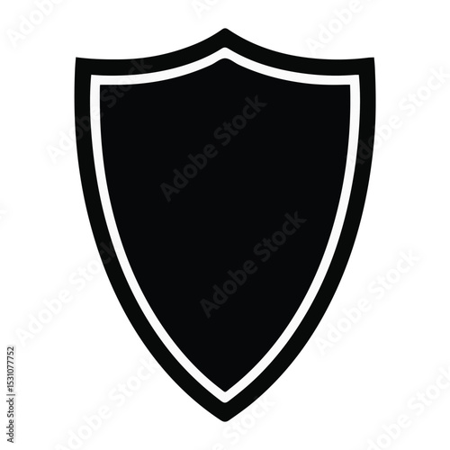 Black Shield Icon Vector EPS Graphic for Security, Protection, and Safety Designs