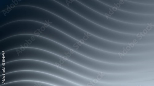 Smooth, wavy abstract lines in soft grayscale creating a calming and modern visual effect, abstract texture gradient motion background animation.