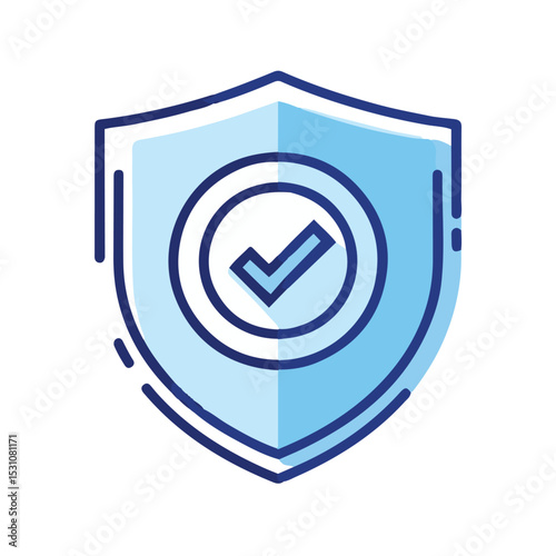 Secure Shield Checkmark Icon Vector EPS Illustration for Security, Protection, and Safety Concepts
