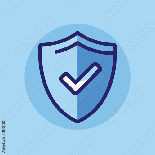 Secure Shield Icon Verified Protection Vector Illustration - EPS Download