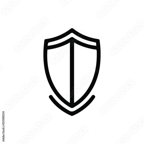 Protective Shield Icon Vector EPS File for Security, Safety, and Protection Designs