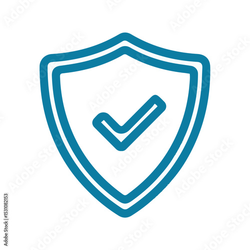 Secure Shield Vector Icon Approved, Protection, Safety, Security, Check Mark