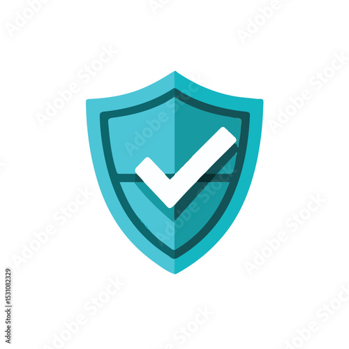 Secure Shield Checkmark Icon Vector EPS Graphic for Safety, Protection, and Security Concepts