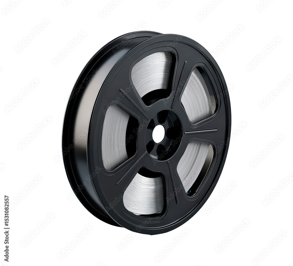 Obraz premium Classic black film on transparent background, PNG