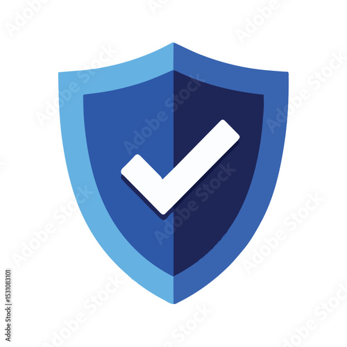 Secure Data Protection Shield Vector EPS Illustration of Approved Security