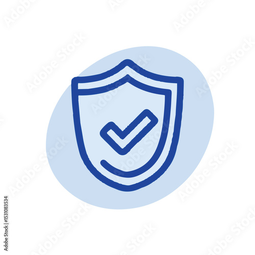 Secure Shield Check Mark Vector EPS Illustration Approved Protection Icon