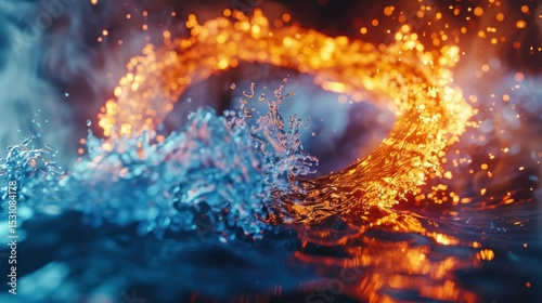 Fiery, icy vortex