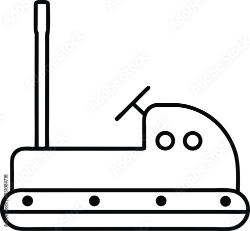 bumper car amusement park outline icon