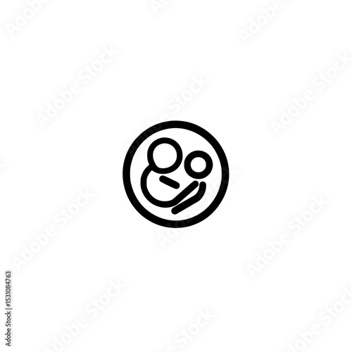Vector illustration of mother and infant health care icon