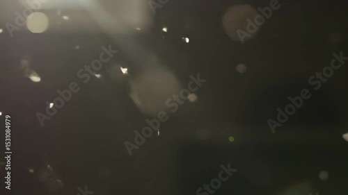 Abstract Bokeh Lights Floating in Dark Space, Soft Focus, Dreamy Atmosphere