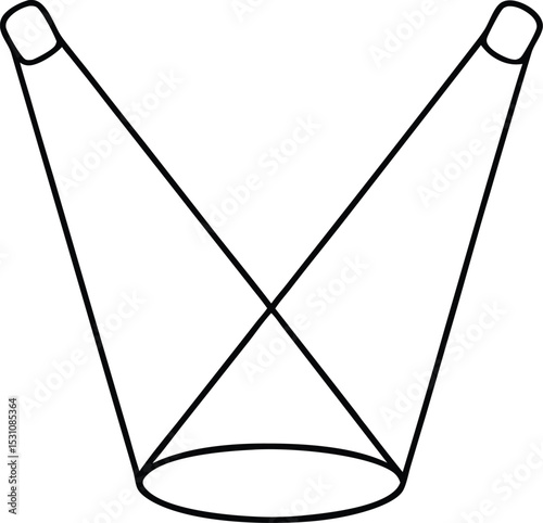Spotlight or Searchlight Icon Vector Design.