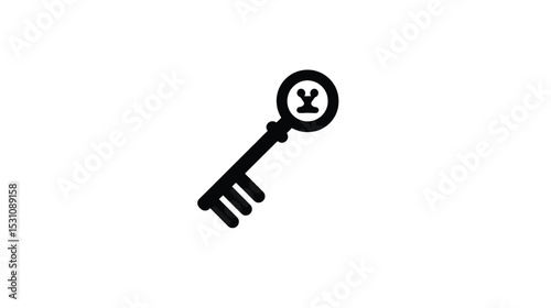 Unlock Success: Elegant Key Icon for Business & Branding