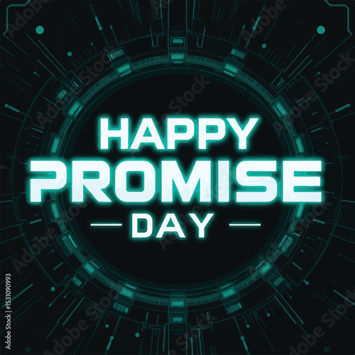 Promise day vector art. Romantic typography.
