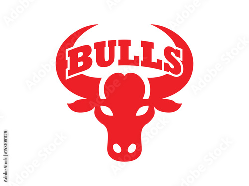 bull head silhouette icon for logo