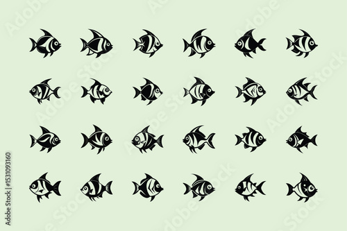Hatchetfish, aquarium fish, vector art illustration