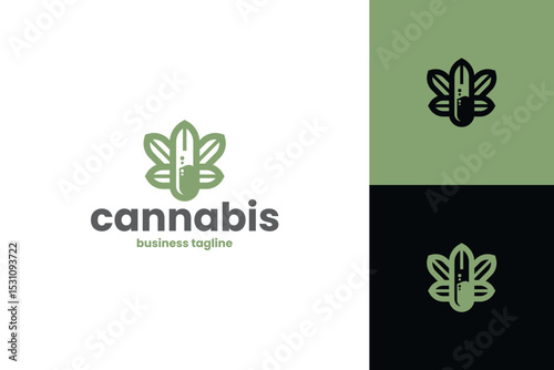cannabis lab logo vector