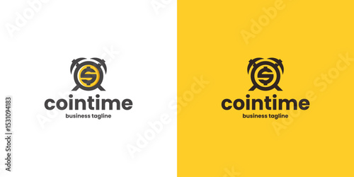 crypto mining time logo vector