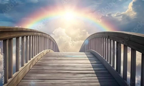 Heavenly Bridge to Heaven Rainbow Archway Leading to Divine Light