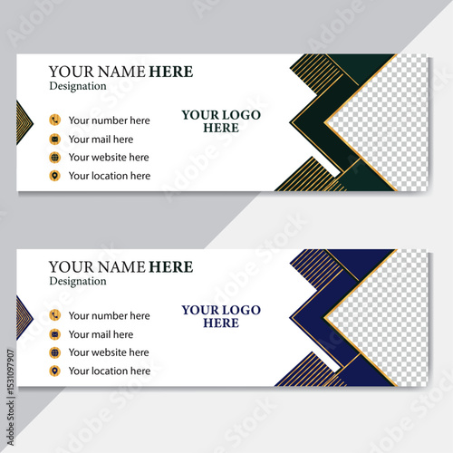 Creative email signature Design Layout.