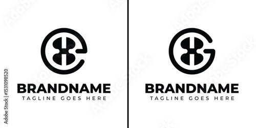 Letters EX and GX Monogram Logo, for any brand with EX XE GX XG initials