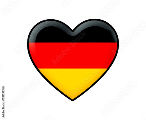 Free Download Heart-shaped German flag on transparent background, PNG - GFXLoad
