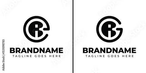 Letters ER and GR Monogram Logo, for any brand with ER RE GR RG initials