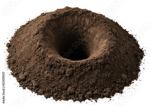 Isolated Soil Mound with Hole