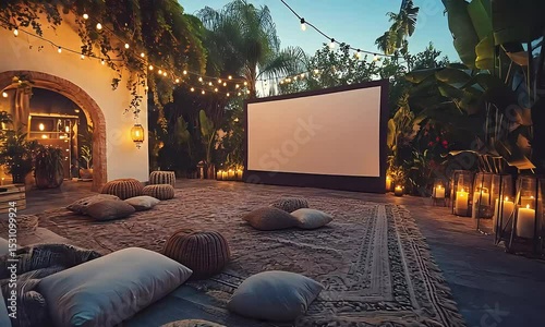 Enchanting Outdoor Cinema Experience Backyard Movie Night Setup