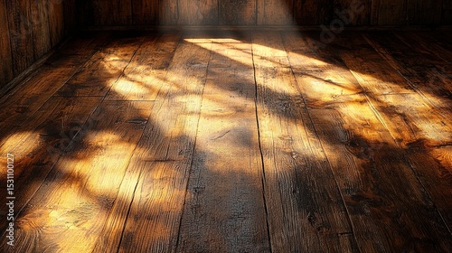 High resolution wood texture background showing the fine wood grain details of natural oak planks, warm sunlight casting soft shadows, and neutral tones blending perfectly with minimalist style.