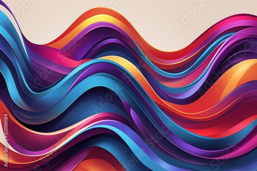Abstract colorful waves background design