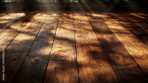 High resolution wood texture background showing the fine wood grain details of natural oak planks, warm sunlight casting soft shadows, and neutral tones blending perfectly with minimalist style.