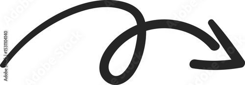 Cursive arrow sticker